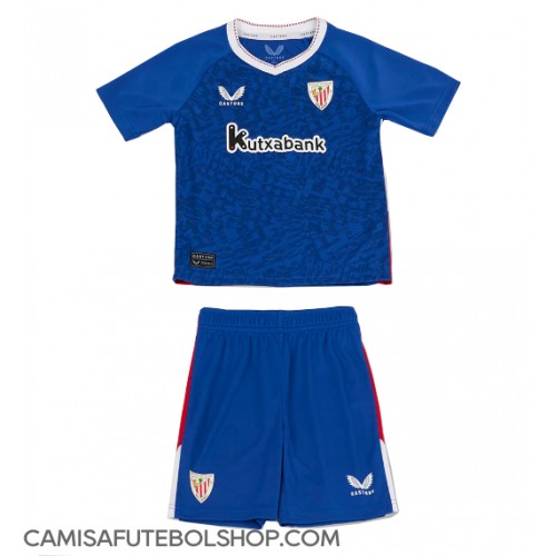 Camisa de time de futebol Athletic Bilbao Replicas 2º Equipamento Infantil 2024-25 Manga Curta (+ Calças curtas)